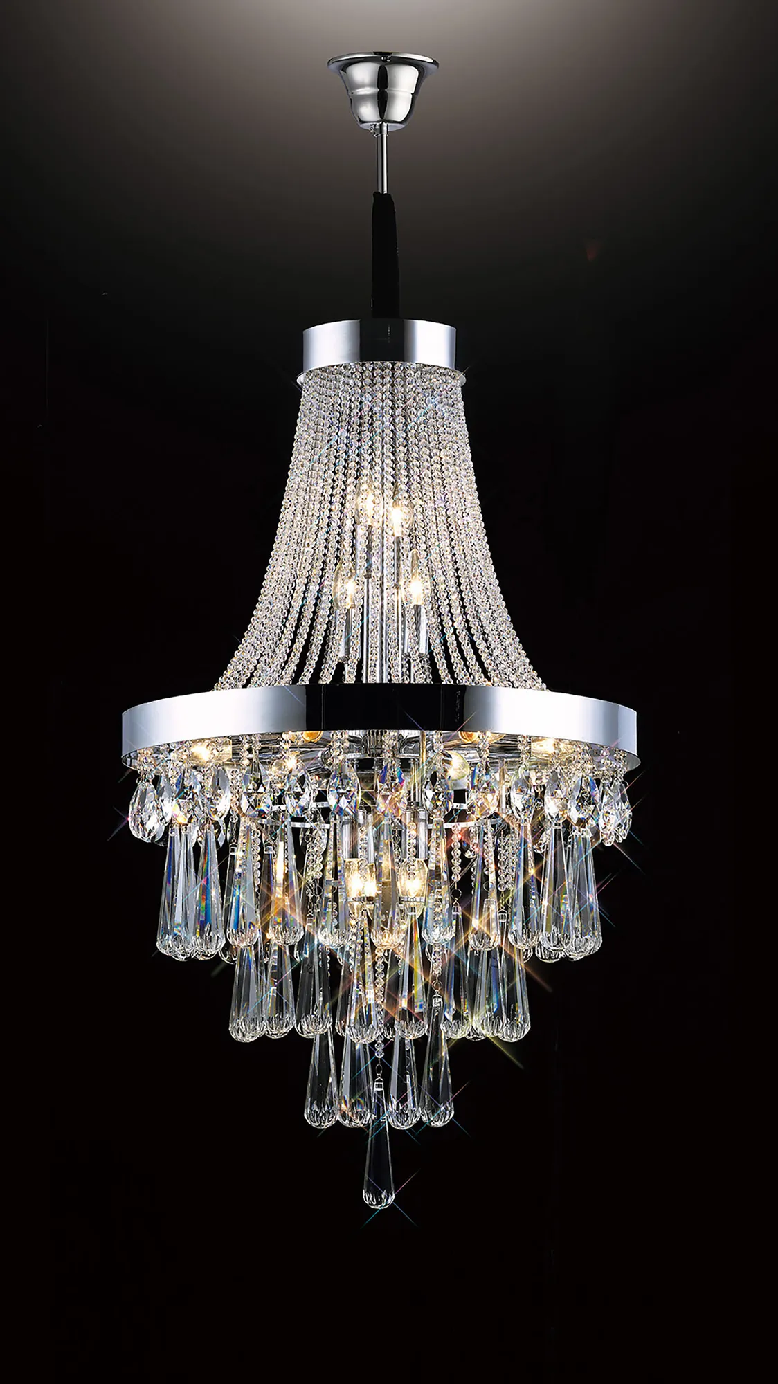 Sophia Crystal Ceiling Lights Diyas Statement Crystal Fittings